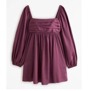 emerson satin long sleeve mini dress